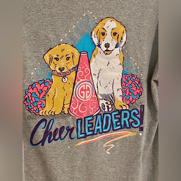 Girlie Girl Originals Grey Puppy Cheer T-Shirt - Picture 4 of 7